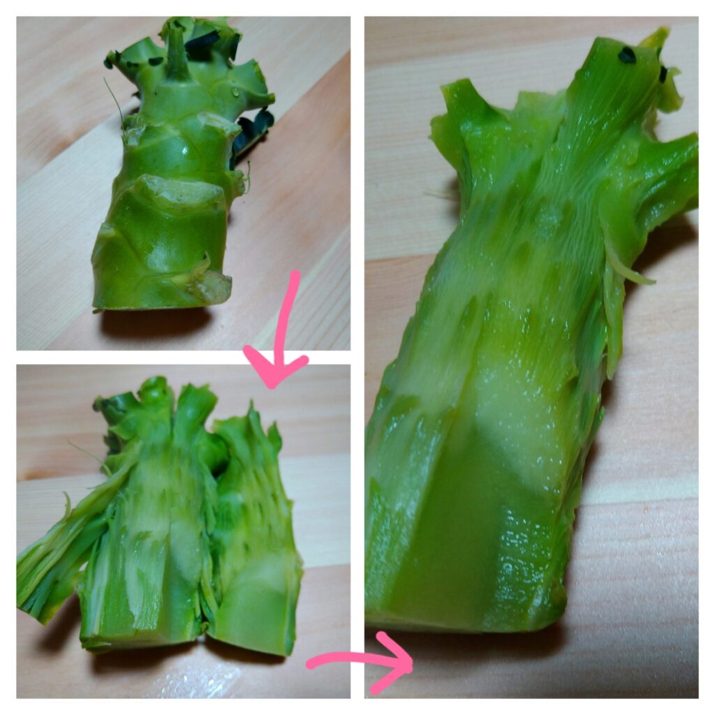 ブロッコリーの茎の皮をむく方法