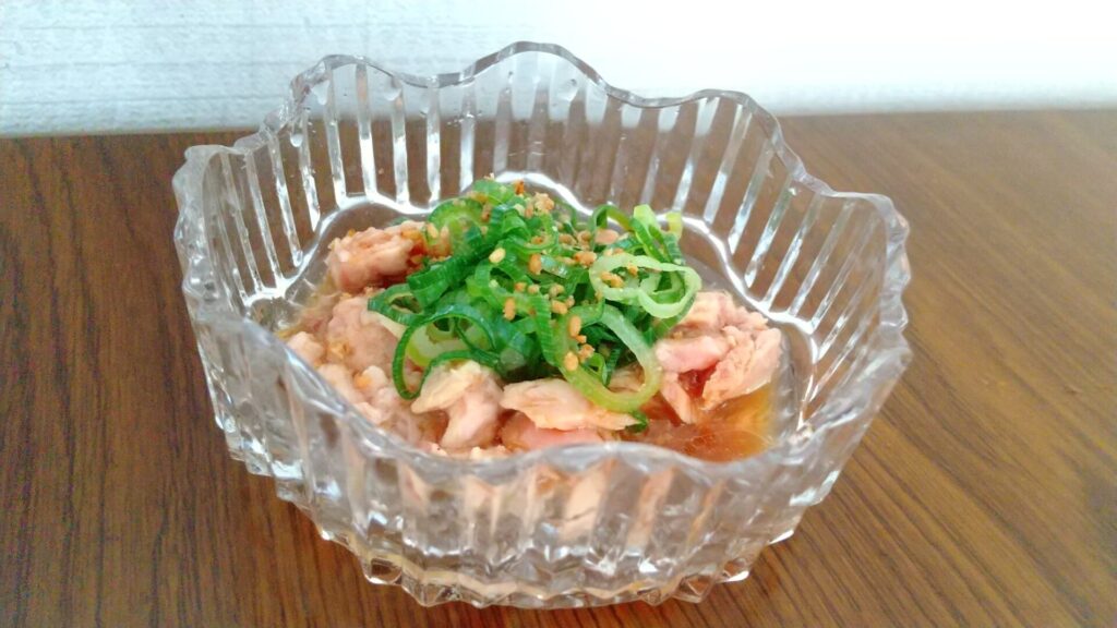 青ねぎとツナのぽん酢あえ