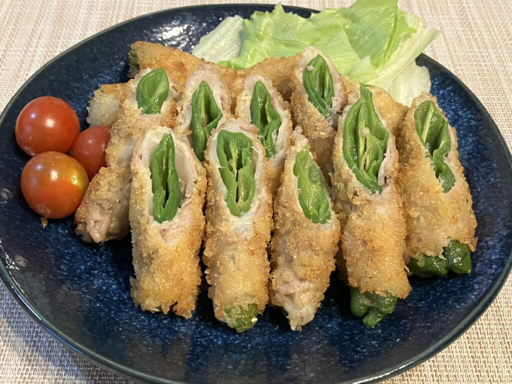 甘長とうがらしの肉巻きフライ